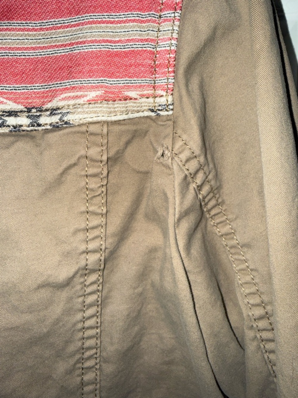 Pendleton Tan Jacket with Pink Aztec Shoulder Panels - Picture 3 of 4